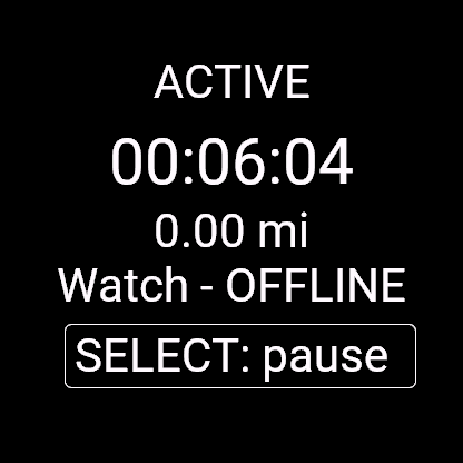 River People 2.1 recording screen on Garmin, simulator demonstration